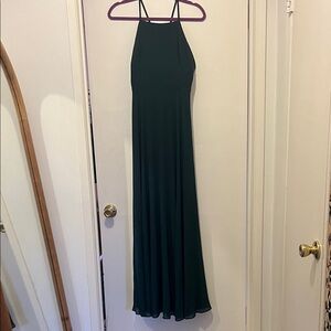 LULUS Elegant Green Halter Maxi Dress - size M